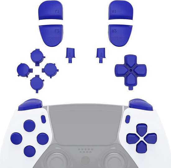Controller Knoppen Set - Vervangende Knoppen Gamepad - Controller Personaliseren - Specifiek voor PS5 Edge - 1 cm - Blauw