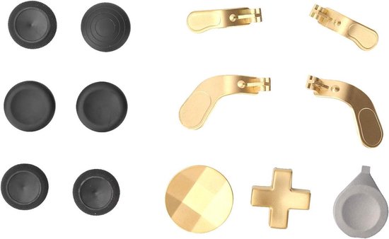 Controller Onderdelen - Modificatieset - Game Personaliseren - Metalen Knoppen - 13 Delig - Zilver