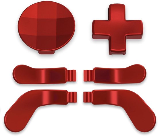 Controller Paddles - Back Buttons - Gamerij Aanpassen - Magnetisch Roestvrij Staal - 2 D-pads 4 Paddles - Metaal Rood