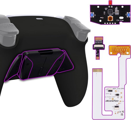 Controller Remap Kit - Programmeerbare Knoppen - E-sport Gaming - On-the-fly Toewijzing - 15 x 9 x 1.5 cm - Zwart van Merkloos