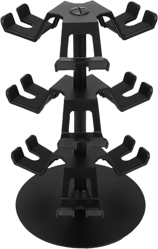 Controller Standaard - Accessoirehouder - Gaming Setup Organiseren - 360 Graden Draaibaar - 3 Lagen - Zwart