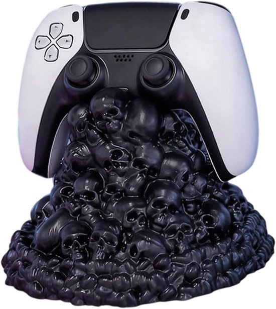 Controller Standaard - Gaming Accessoire Houder - Bureau Organisatie - Doodskop Design - 125 x 17 cm - Zwart