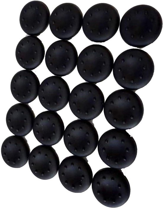 Controller Thumbstick Caps - Rocker Covers - Gaming Verbetering - Siliconen Grip - 20 Stuks - Zwart