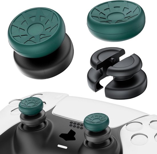 Controller Thumbstick Extenders en Siliconen Handgrepen voor PS5 en PS4 Controllers, 2 Sets van Merkloos