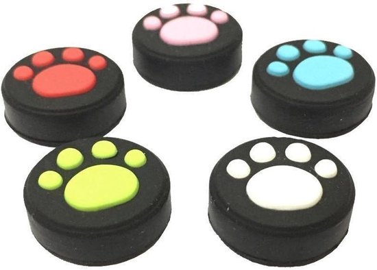 Controller Thumbstick Grips - Joystick Caps - Bescherming Joystick - Leuke Kat Poot Klauw - 65 mm Hoogte - Wit
