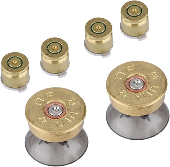 Controller Thumbstick Kit - Gaming Accessoires - Verbeteren Gameplay - Aluminium Legering - 6 stuks Set - Goud