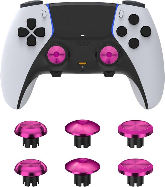 Controller Thumbsticks - Analoge Stick Covers - Gaming Prestaties Verbeteren - Verstelbare Hoogte - 6 Stuks - Rose Rood van Merkloos