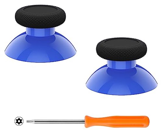 Controller Thumbsticks - Analoge Sticks - Gaming Personaliseren - Directe Vervanging - 2 stuks - Blauw Zwart