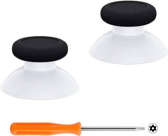 Controller Thumbsticks - Analoge Stokken - Controller Reparatie - Unieke Kleurcombinatie - 2 Stuks - Wit Zwart