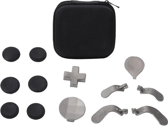 Controller Thumbsticks Kit - Game Accessoires - Verbeteren Spelervaring - Duurzaam Metaal - 6 Duimstiften 7 Knoppen - Zilverkleurig van Merkloos