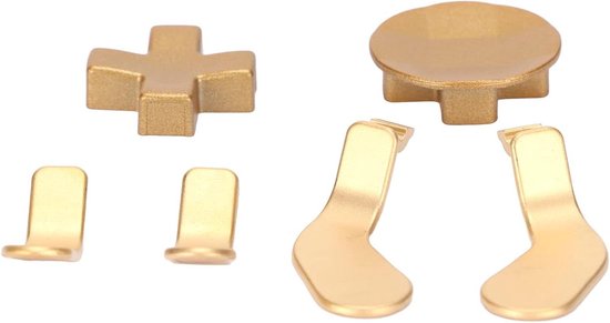 Controller Vervangingsonderdelen - Metalen Paddles - Gaming Prestaties Verbeteren - Roestvrij Staal - 4 Paddles 2 D-Pads - Geel van Merkloos