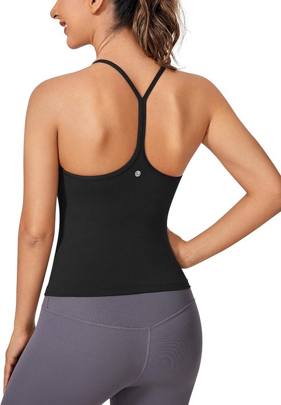 Cosensi - Dames Sport Tank Top - Mouwloos - Racerback - Fitness - Yoga - Crew Neck - Strapless van Merkloos