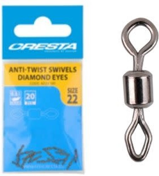 Cresta Anti-Twist Swivels Combi Eyes (20 pcs) - Maat : nr 20 van Cresta