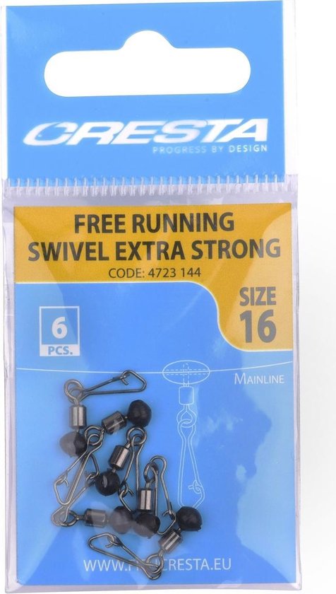 Cresta Free Running Swivel Extra Strong - Maat 12 - Zilver van Cresta