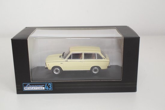 DAF 66 Combi 1972 Ivoor wit creme - Lagamo miniatuur auto 1:43 van Lagamo