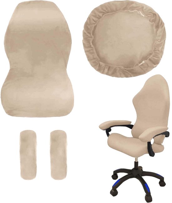 Dailygoods - Gaming Stoel Bekleding Set van 4 Stuks met Armleuningen en Rugleuning van Dailygoods