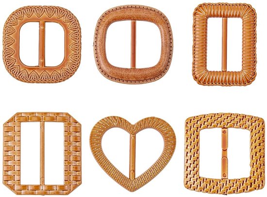 Dailygoods - Set van 6 Retro Sjaal Bevestigingsringen van Plastic