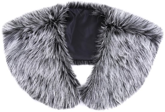 Dailygoods- Sjaal Kunstbont - Viking Sjaal Heren - Imitatiebont Wrap - Middeleeuwse Stola - Warm en Zacht - 79 cm / 148 cm - Bontkraag