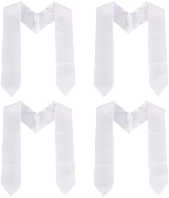 Dailygoods- Sjerp Uniseks - 4 Stuks - Polyester - Afsluitsjaal - 11,5 cm x 1,6 m - Kreukvrij Materiaal - Afstudeersjaal