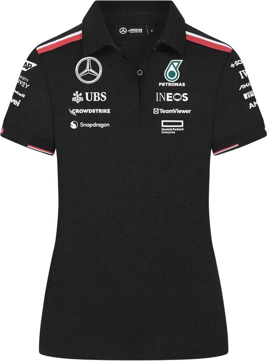 Dames Poloshirt - Sportshirt Ademend - Sportevenementen Bezoeken - Gedrukte Logo's - Regular Fit