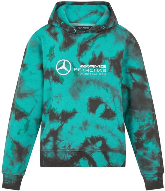 Damessweater Mercedes Wmns Mapf1 Fw Tie Dye Hoodie Veelkleurig Groen 2xl - L van Merkloos