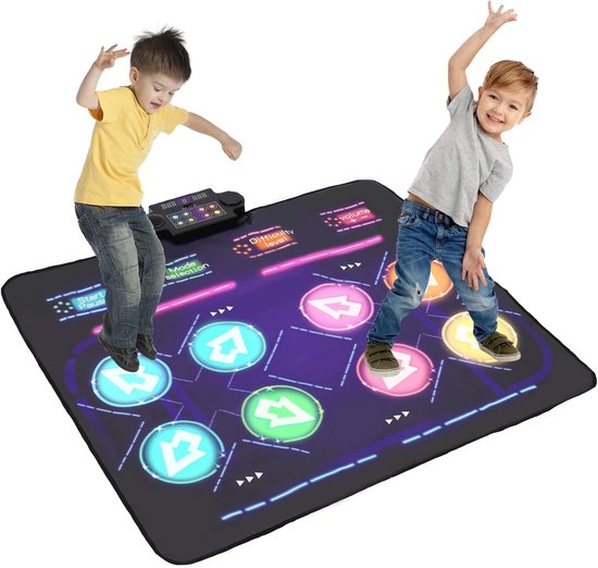 Dansmat voor Videogames met 8 Richtingssensoren en LED-verlichting van Merkloos