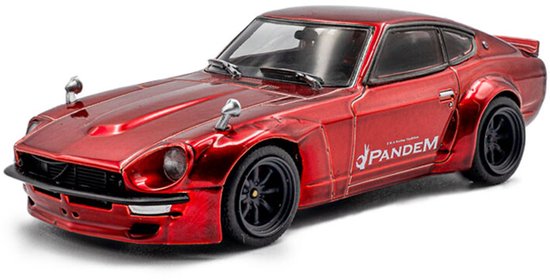 Datsun 240Z Rocket Bunny '73, rood Solido schaal 1:43 van Merkloos