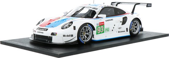 De 1:18 Diecast Modelcar van een Porsche 991 RSR 4.0L Flat-6 Team Porsche GT #93 van de 24H LeMans 2019.De rijders waren N. Tandy / E. Bamber en P. Pilet.De fabrikant van het schaalmodel is Spark.Dit model is alleen online beschikbaar. van Spark