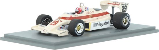 De 1:43 Diecast modelauto van de Arrows A6 #29 van de Detroit GP van 1983. De coureur was M. Surer. De fabrikant van het schaalmodel is Spark.Dit model is alleen online beschikbaar. van Spark