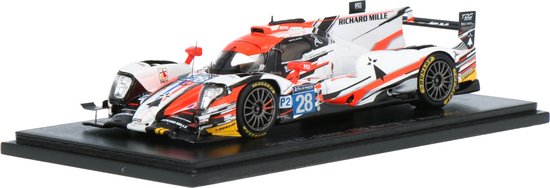 De 1:43 Diecast-modelauto van de Oreca 07 Gibson TDS Racing #28 van de 24H LeMans in 2017. De chauffeurs waren F. Perrado / M. Vaxiviere en E. Collard. De fabrikant van het schaalmodel is Spark. van Spark