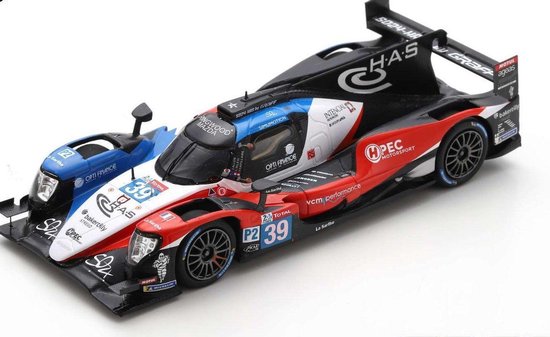 De 1:43 Diecast modelauto van de Oreca 07 Gibson Team SO24-HAS door Graff #39 van de 24H LeMans van 2020.De rijders waren J. Allen / V. Capillaire en C. Milesi.De fabrikant van het schaalmodel is Sparkmodel.Dit model is alleen online beschikbaar van Sparkmodel