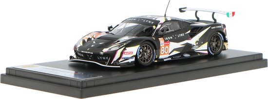 De 1:43 Diecast Modelcar van de Ferrari 488 GTE Iron Lynx #80 van de 24H LeMans 2021. De coureurs waren M.Cressoni / R. Mastronardi en C. Ilott. De fabrikant is Looksmart. van Looksmart