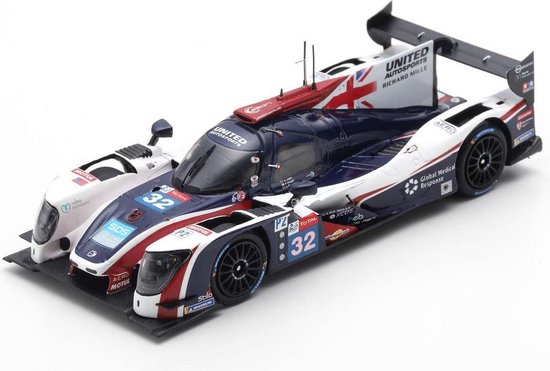 De 1:43 Diecast Modelcar van een Ligier JS P217 Gibson GK428 4.2L V8 Team United Motorsports #32 van de 24H LeMans 2019.De coureurs waren R. Cullen / A. Brundle en W. Owen.De fabrikant van het schaalmodel is Spark.Dit model is alleen online beschikba van Spark