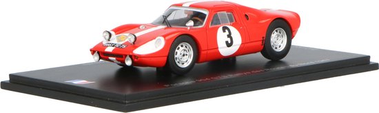 De 1:43 Diecast Modelscar van de Porsche 904 GTS # 3 Winnaar Rally Des Routes du Nord van 1965.De rijders waren F. Dumousseau en M. Roques.Dit model is beperkt door 300 stuks. De maker van dit schaalmodel is Spark.Dit model is alleen online beschikba van Spark