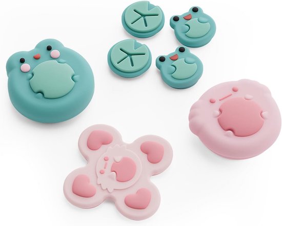 Decoratieve Thumb Grip Knoppen Set voor Switch 2 (Kikker en Axolotl) van Merkloos