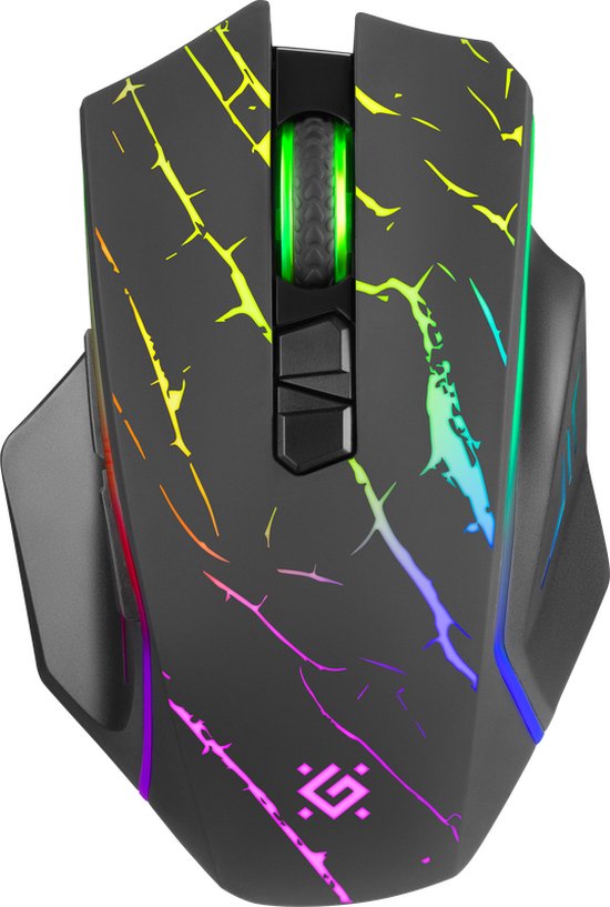 Defender URAN GM-503 - Draadloze Gaming Muis - Optisch - 3200dpi - RGB Verlichting - 8 Knoppen