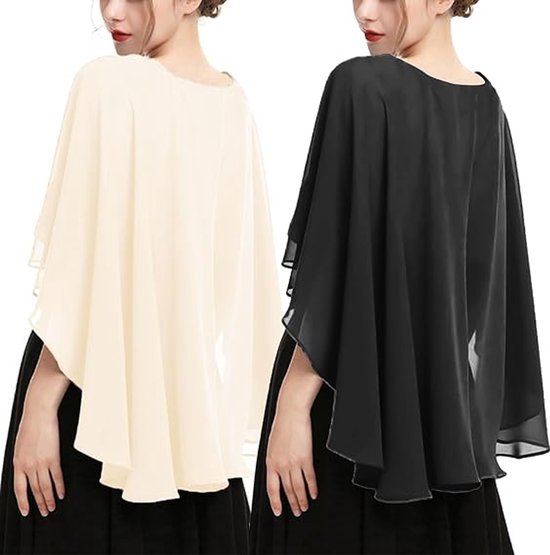 Deze tweedelige set bestaat uit korte, comfortabele, ademende en stijlvolle dunne chiffon sjaaltjes. Ze zijn creatief, casual, eenvoudig en veelzijdig, en kunnen als kledingaccessoire worden gebruikt.