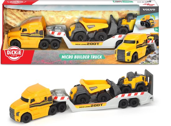 Dickie Toys Mack/Volvo - Micro Constructie - 32 cm - Speelgoedvoertuig van Dickie Toys