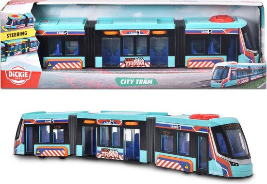Dickie Toys - Siemens Tram - 41,5 cm - stuurmechanisme op het dak - vanaf 3 jaar - speelgoedvoertuig van Dickie Toys
