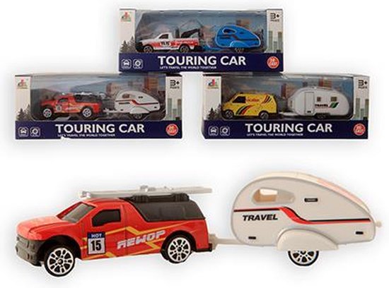Die-cast Auto met caravan 15cm (1 stuk) assorti van Kids Globe Rangers