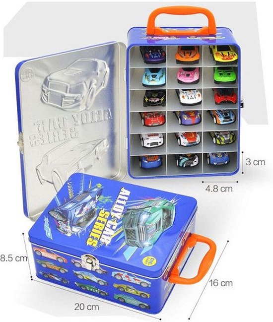 Die-cast Auto's in Opbergblik, 18dlg van Milly Mally