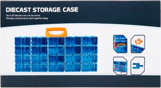 Diecast Storage Case (hotwheels) - 20 Autootjes van Merkloos