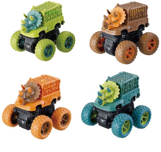 Dino Auto met Dino in een Kooi van Merkloos