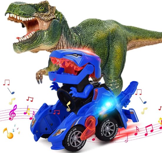 Dinosaur Car - Transforming Dino Auto met LED licht en geluid - Cadeau van Merkloos