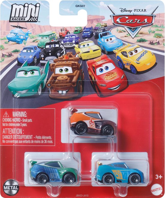 Disney Pixar Cars JBH23, Voertuigenset, 3 jaar, Metaal, Meerkleurig van Merkloos