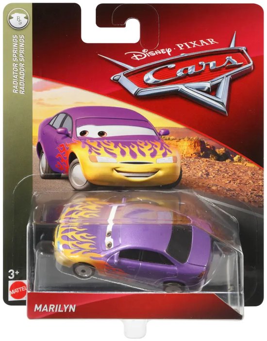 Disney Pixar Cars Marilyn Malinka gegoten automodel 1:55 van Merkloos