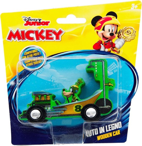 Disney Racewagen Goofy Junior 15 Cm Hout Groen van Disney