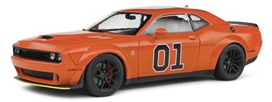 Dodge Challenger SRT 2023 Modelauto 1:18 Oranje van Merkloos