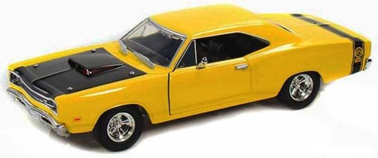 Dodge Coronet Superbee 1969 Geel / Zwart 1-24 Motormax van Dodge