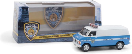Dodge Ram B250 Van (NYPD) 1987 - 1:43 - Greenlight van Merkloos